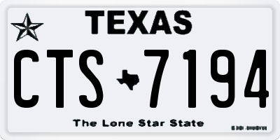 TX license plate CTS7194