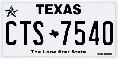 TX license plate CTS7540