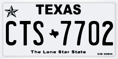 TX license plate CTS7702
