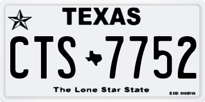 TX license plate CTS7752