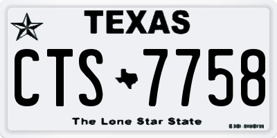 TX license plate CTS7758