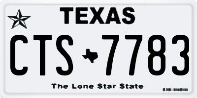 TX license plate CTS7783