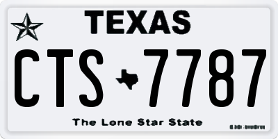 TX license plate CTS7787