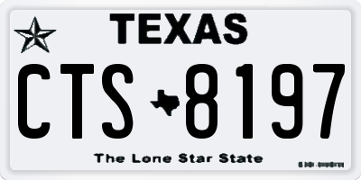 TX license plate CTS8197