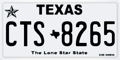 TX license plate CTS8265