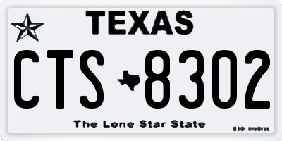 TX license plate CTS8302