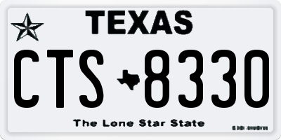 TX license plate CTS8330