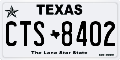 TX license plate CTS8402
