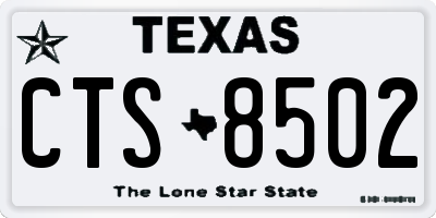 TX license plate CTS8502