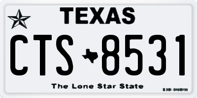 TX license plate CTS8531