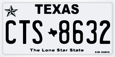 TX license plate CTS8632