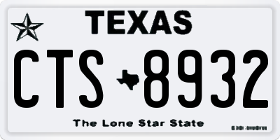 TX license plate CTS8932