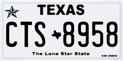 TX license plate CTS8958