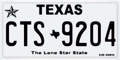 TX license plate CTS9204