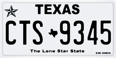 TX license plate CTS9345