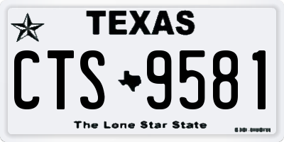TX license plate CTS9581