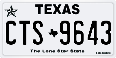 TX license plate CTS9643