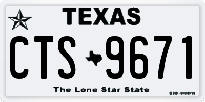 TX license plate CTS9671