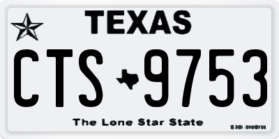 TX license plate CTS9753