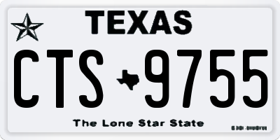 TX license plate CTS9755