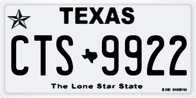 TX license plate CTS9922