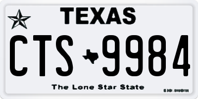 TX license plate CTS9984