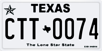 TX license plate CTT0074