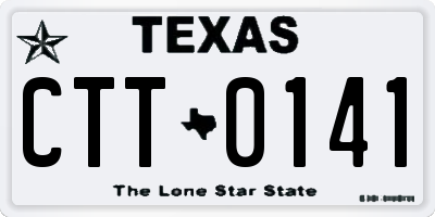 TX license plate CTT0141