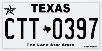 TX license plate CTT0397