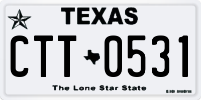 TX license plate CTT0531