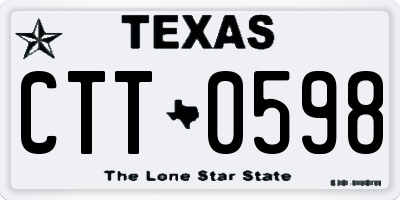 TX license plate CTT0598