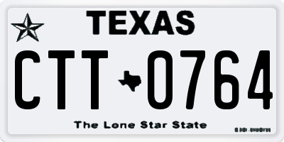 TX license plate CTT0764