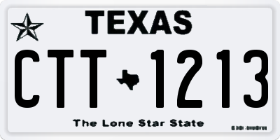 TX license plate CTT1213