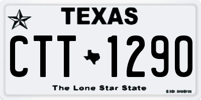 TX license plate CTT1290