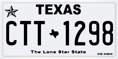 TX license plate CTT1298