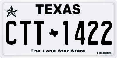TX license plate CTT1422