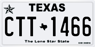 TX license plate CTT1466