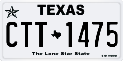 TX license plate CTT1475