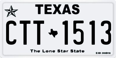 TX license plate CTT1513