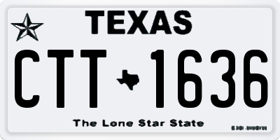 TX license plate CTT1636