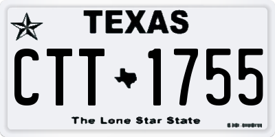 TX license plate CTT1755