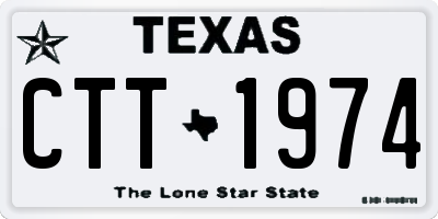 TX license plate CTT1974
