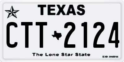TX license plate CTT2124