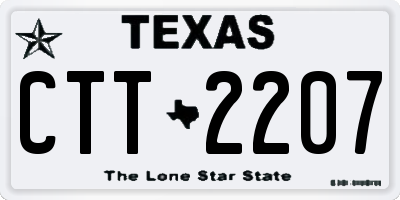 TX license plate CTT2207