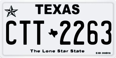 TX license plate CTT2263