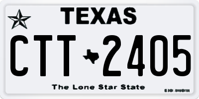 TX license plate CTT2405