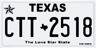 TX license plate CTT2518