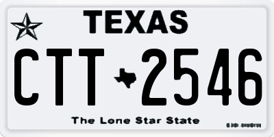 TX license plate CTT2546