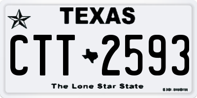 TX license plate CTT2593