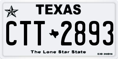 TX license plate CTT2893